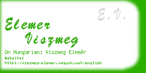 elemer viszmeg business card